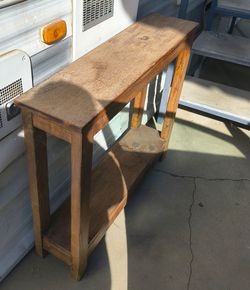 Long brown table