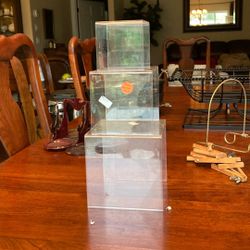 3 Plastic Risers For Displaying