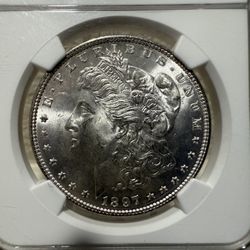 1897 NGC MS64+ Morgan Silver Dollar 