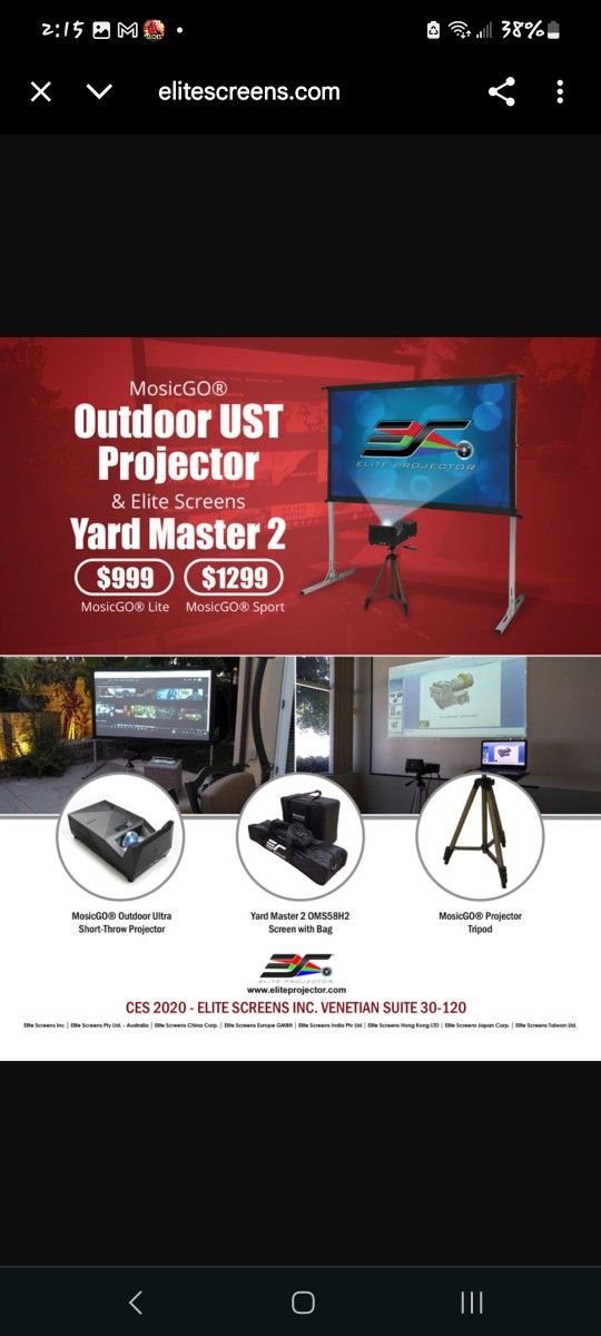 $100 Projection Screen Only