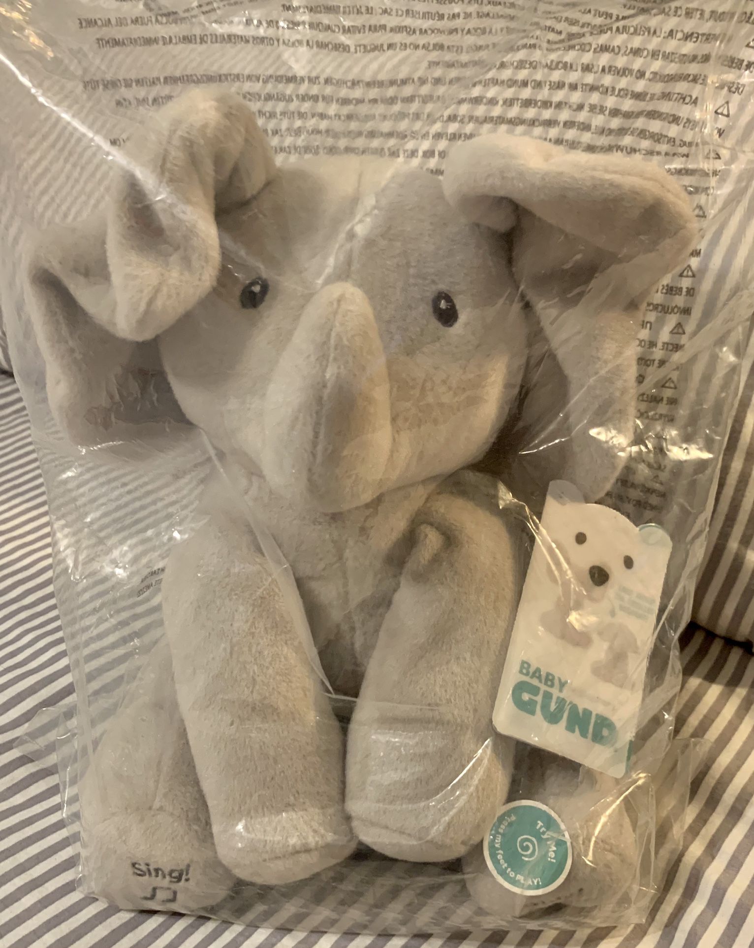 Elephant Toy with Animated Ears - $25