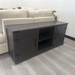 Dark gray Tv Stand  Assembled Brand new 