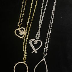 Wholesale Lot 20 Fashion Necklaces Gold Silver Mix With Big Crystal Pendant New