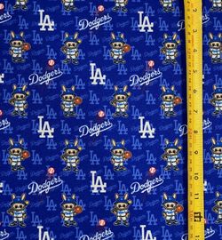 LABUBU LA DODGERS BLUE 1-YARD FABRIC (36"X58") BRAND NEW 