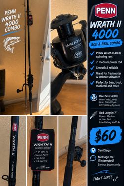 Penn Wrath II 4000 Rod & Reel Combo
