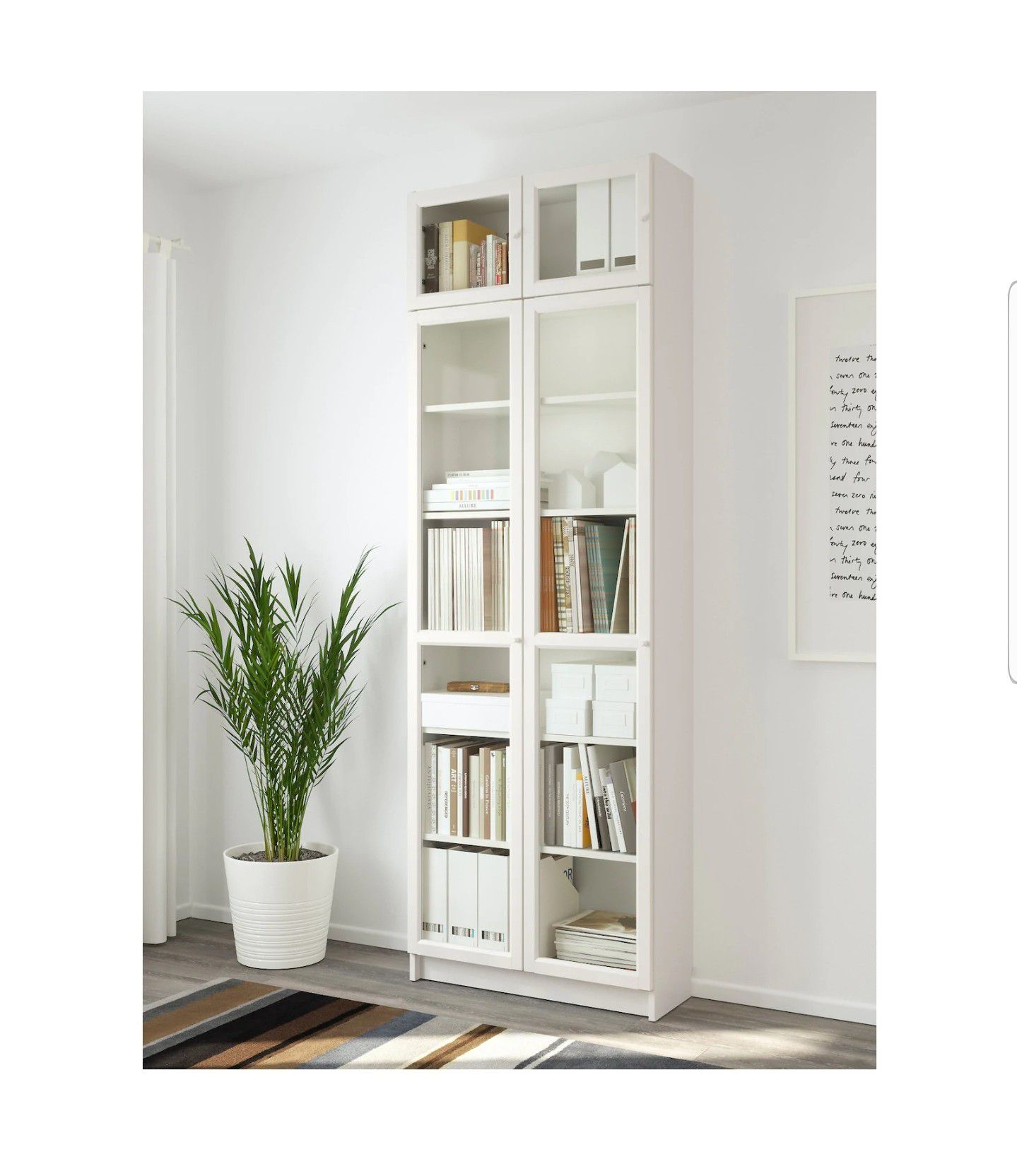 Bookcase with glass doors *NEW
