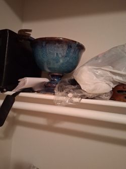 Blue fruit bowl
