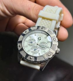 Nice 👍!! GUESS G Chronograph  Watch – White/Silver – Large Face