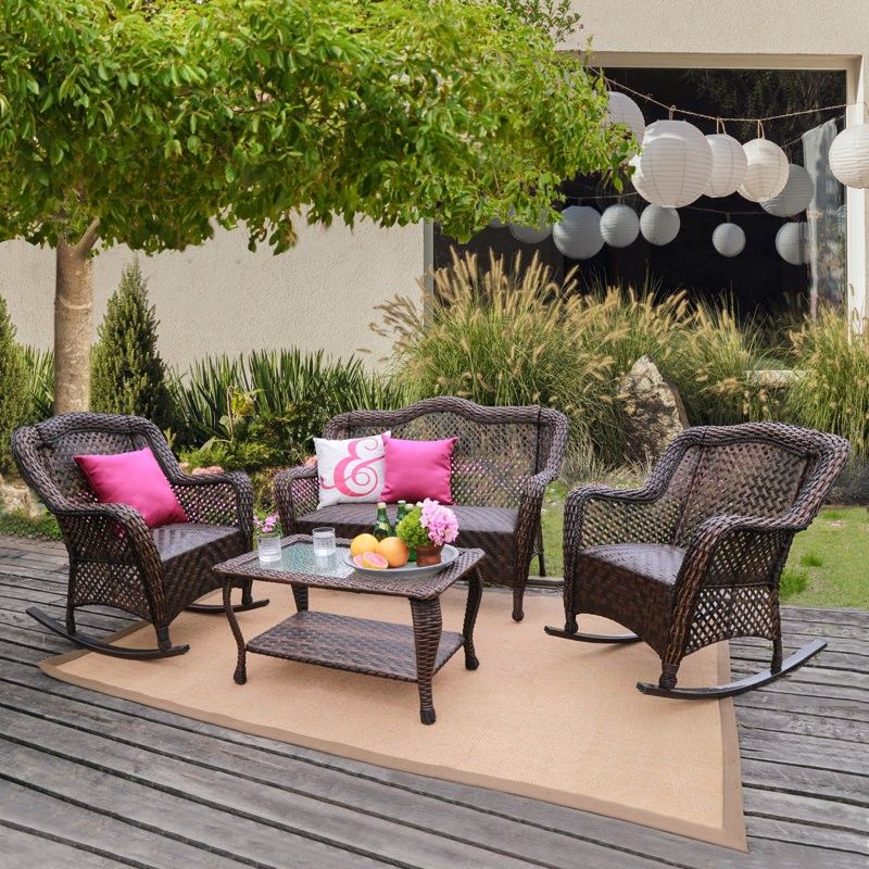 Patio Sofa Set High Quality Built-in Cushions Patio Furniture Outdoor Furniture Patio Set Patio Rocking Chairs ππππ