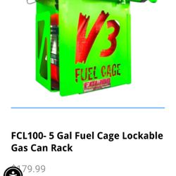 5 Gal Fuel Cage Lockable Gas Can Rack