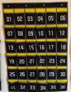 New Number charts with pockets