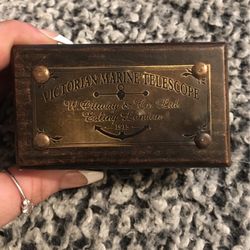 Authentic Victorian Marine Telescope & Box 1915