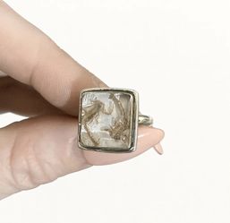 Size 6.5 Dueling Scorpions in Resin Sterling Silver