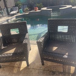 2 real rattan  Armchairs Peer One Imports