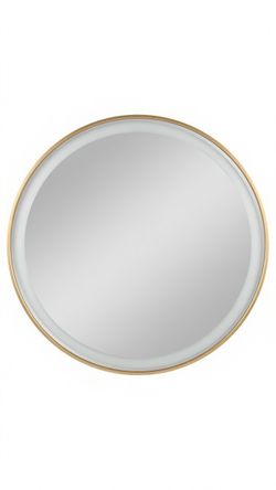 Round Wall Mirror with Gold Frame