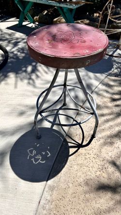Vintage industrial swivel bar stool