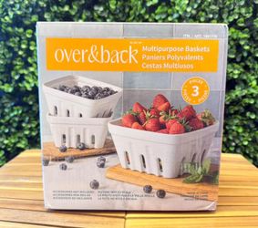 over&back 3-piece Multipurpose Berry Baskets