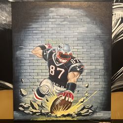 Football Patriots hand made painting