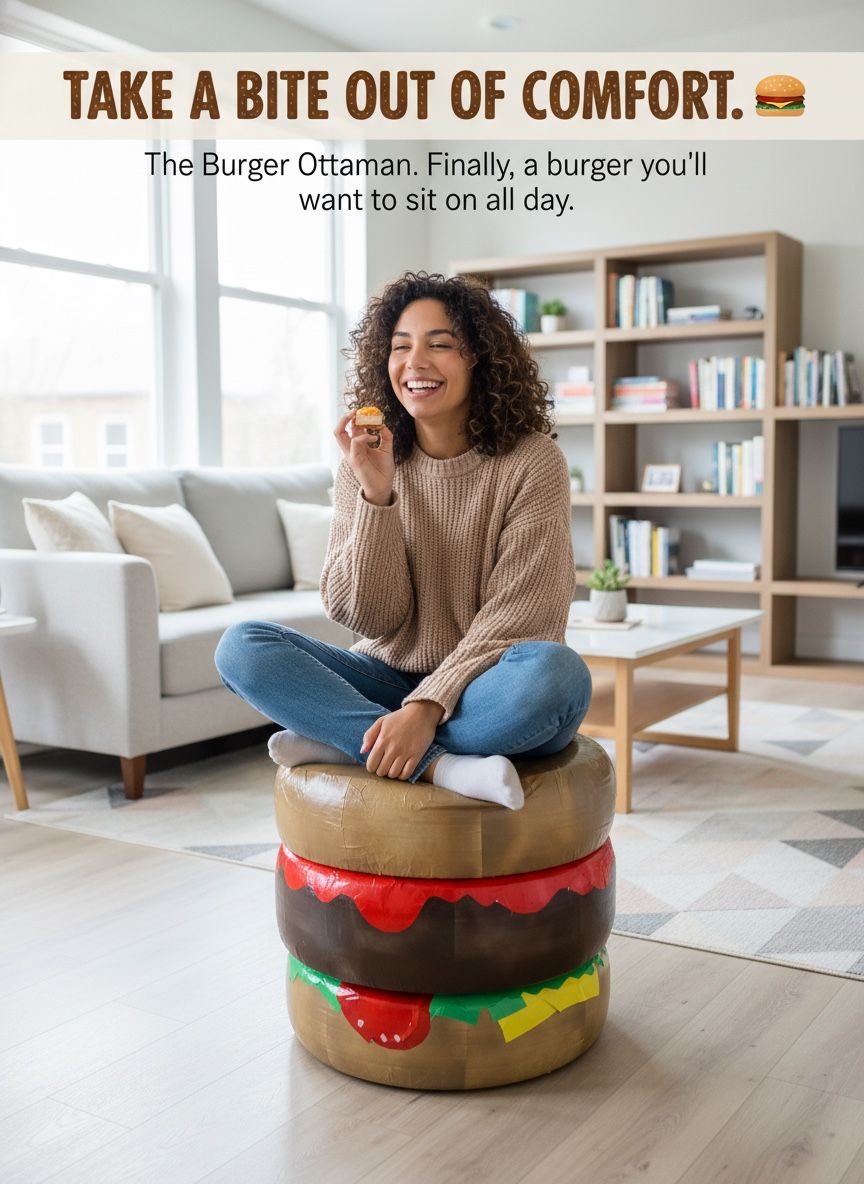 Burger Stool With Storage Unit.
