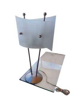 Modern Table Lamp with Frosted Glass Shade