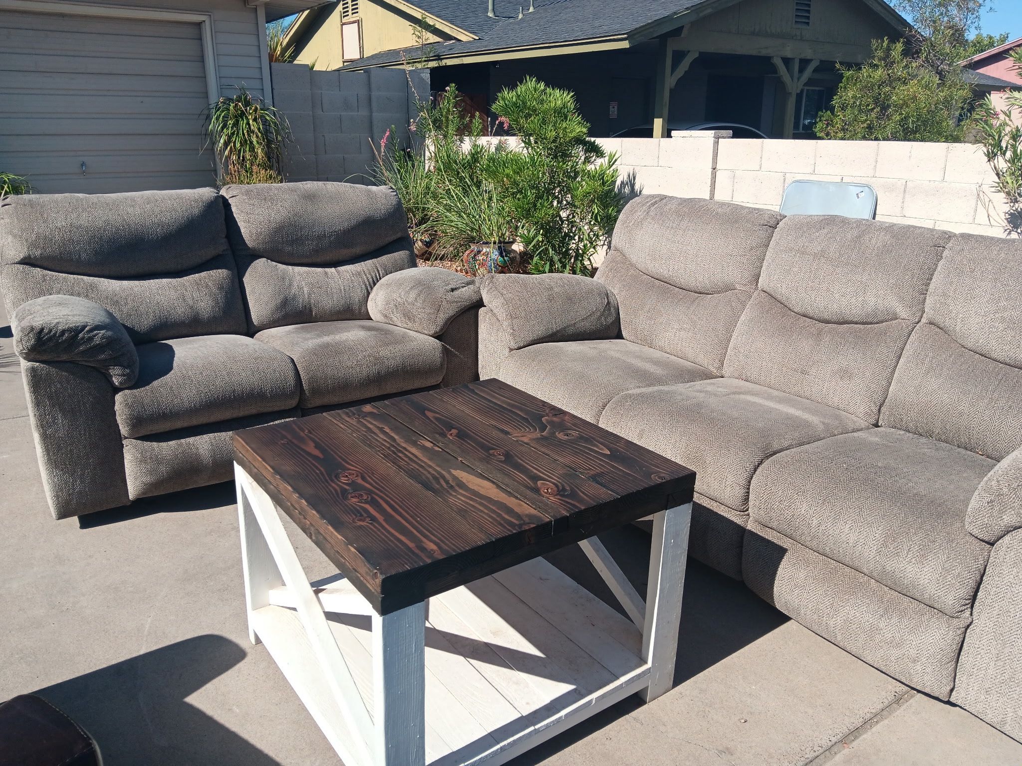 armchairs and table for living room
