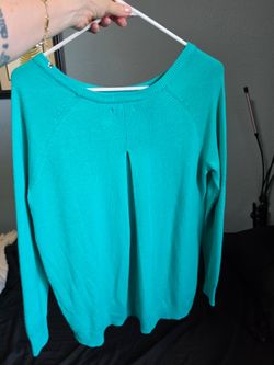 Knit cyan sweater