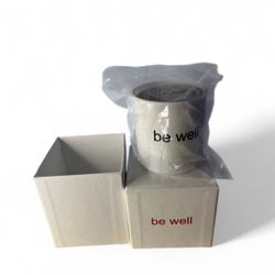 CANDLE “ Be WELL” White CERAMIC NEW