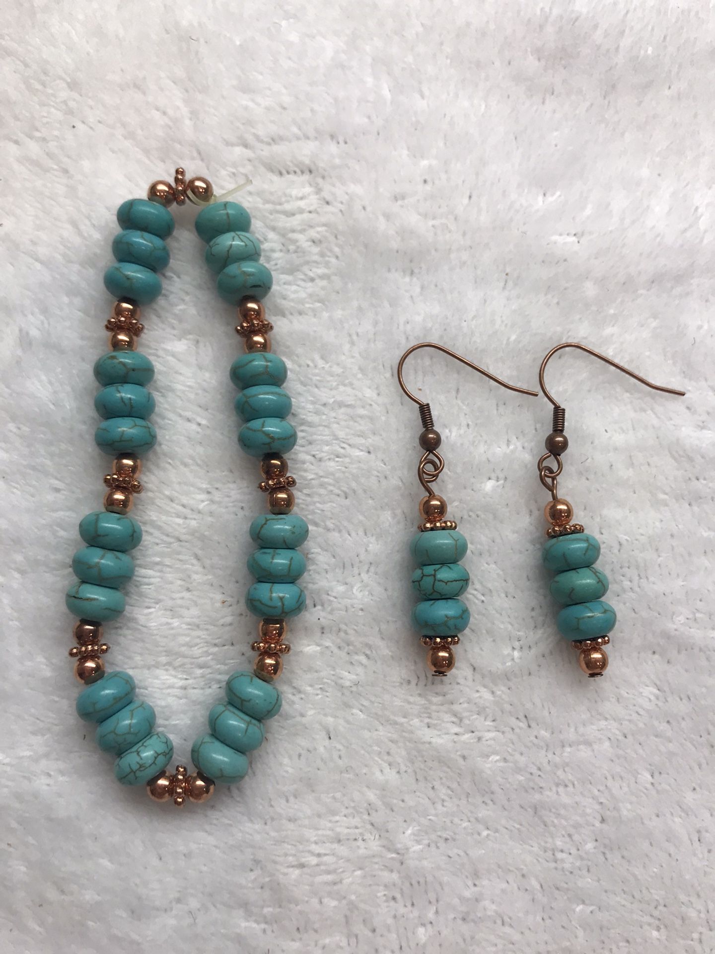 Turquoise Bracelet And Earrings
