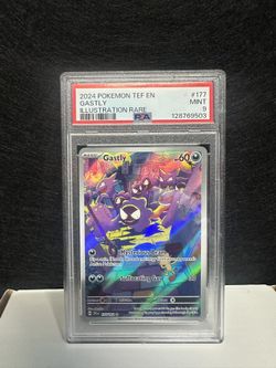 2024 POKEMON TEF EN-TEMPORAL FORCES ILLUSTRATION RARE GASTLY 177/162 PSA 9
