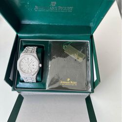 FULLY FLOODED BUS DOWN VVS Moissanite DIAMOND AP ROYAL OAK HIP-POP WATCH