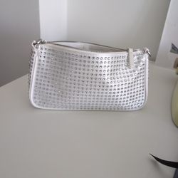 White Swarovski Clutch