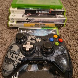 Xbox 360 limited edition controller and games