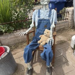 8 Foot Tall, Skeleton, And Chair