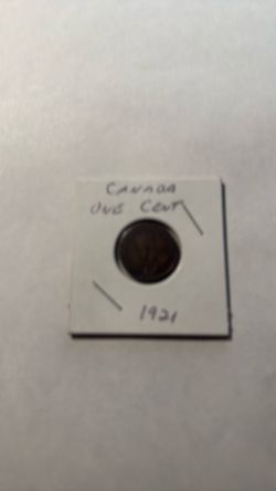 Canada One Cent coin--1921