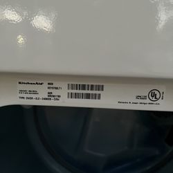 4.5 Cub Washer And 7.4 Dryer Kitchen Aid White Color  Working Good