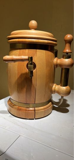 Handcrafted Wooden Barrel Beer Drink Dispenser