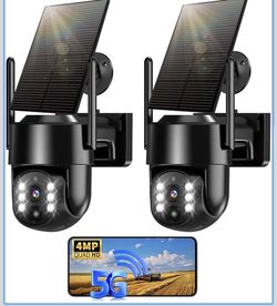 Solar Security Cameras Wireless Outdoor, 5G/2.4G Solar WIF