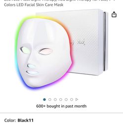 Led Face Mask Light Therapy, Red Light Therapy for Face, 7-1 Colors LED Facial Skin Care Mask