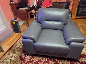 Genuine grey leather set