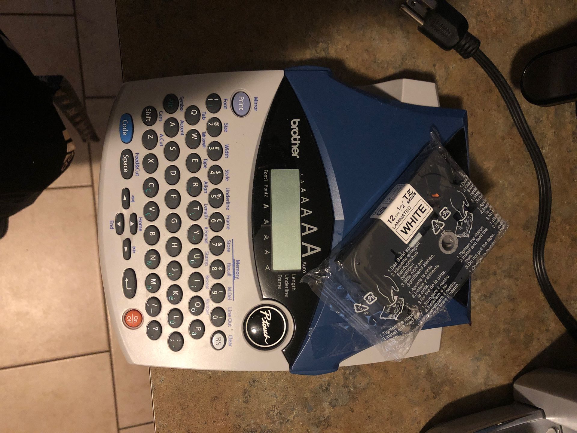 P-Touch Brother label maker