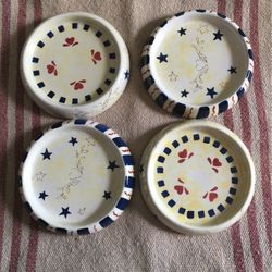 Primitive Candle Holders Or Coasters! 