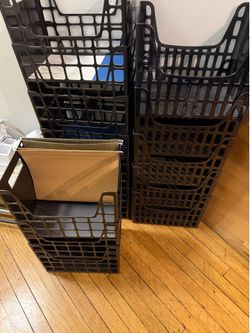 Office supplies:File baskets.