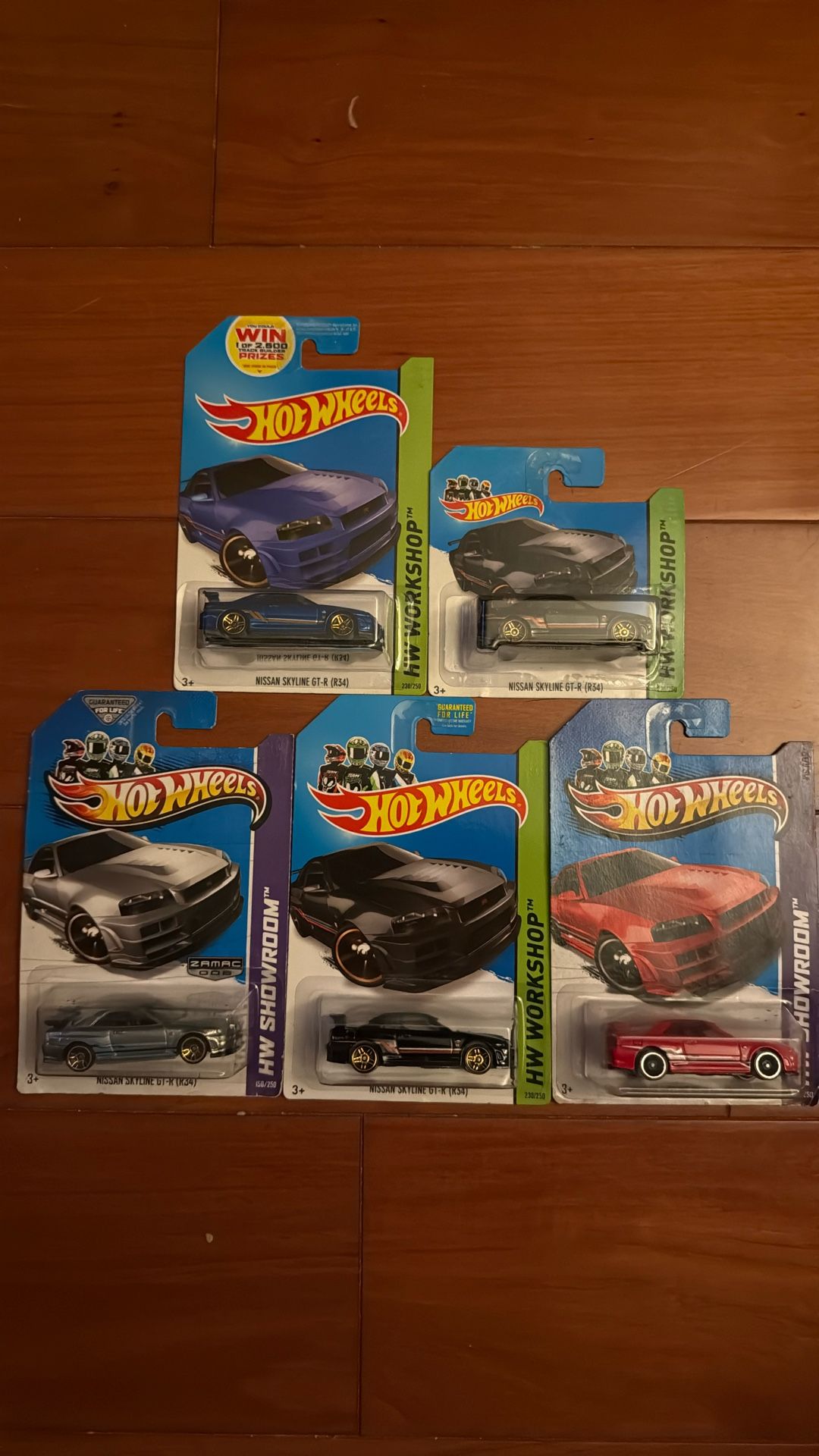 Hot Wheels Nissan R34 Skyline GTR Lot Set