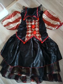 Girls size xl clown halloween costume