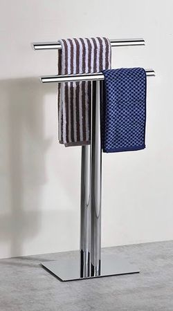 2 TIER FREESTANDING TOWEL RACK