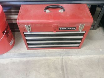 Craftsman Red Metal Toolbox with Drawers