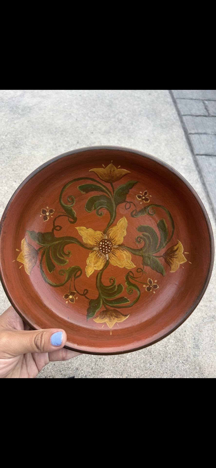 Vintage Norway / Norwegian Rosemaling / Rosemaled Folk Art Ale Bowl