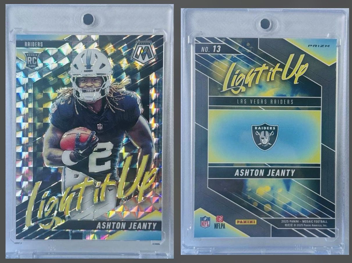 2025 Panini Mosaic - Ashton Jeanty - Light It Up Mosaic Silver