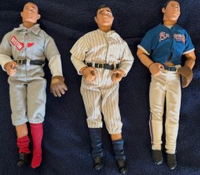 Babe Ruth & Greg Maddux Baseball Figures – 3 Vintage Figures