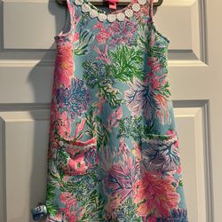 Lilly Pulitzer Girls Dress Celestial Blue Cay to My Heart Size 6-7 (M)
